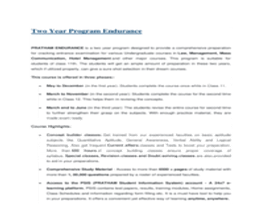Regular Classroom Program: Two Year Program (Law, Management, Mass Communication, Hotel Management)